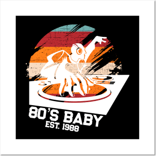 80's Baby Retro Music DJ Gift Posters and Art